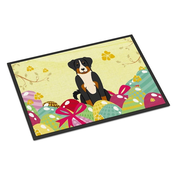 Carolines Treasures 24 x 36 in. Easter Eggs Appenzeller Sennenhund Indoor or Outdoor Mat BB6043JMAT - main